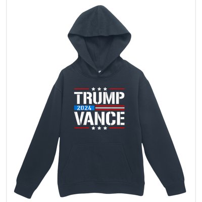 Trump Vance 2024 Vote Trump Retro Vintage Usa Flag Style Urban Pullover Hoodie