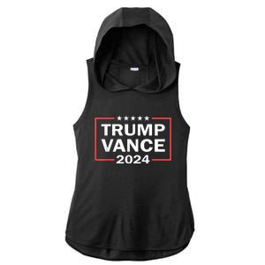 Trump Vance 2024 For President Vp Usa Election Patriotic Ladies PosiCharge Tri-Blend Wicking Draft Hoodie Tank