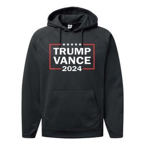 Trump Vance 2024 For President Vp Usa Election Patriotic Performance Fleece Hoodie