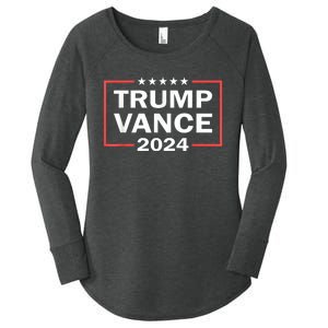 Trump Vance 2024 For President Vp Usa Election Patriotic Women's Perfect Tri Tunic Long Sleeve Shirt