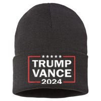 Trump Vance 2024 For President Vp Usa Election Patriotic Sustainable Knit Beanie