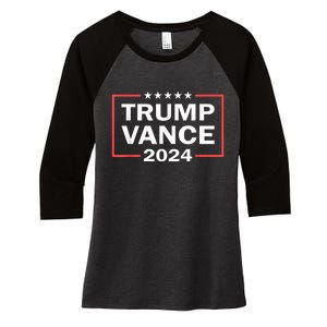 Trump Vance 2024 For President Vp Usa Election Patriotic Women's Tri-Blend 3/4-Sleeve Raglan Shirt