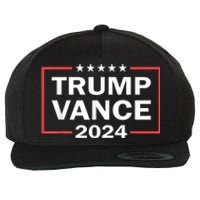 Trump Vance 2024 For President Vp Usa Election Patriotic Wool Snapback Cap