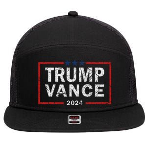 Trump Vance 2024 America Election Campaign 7 Panel Mesh Trucker Snapback Hat