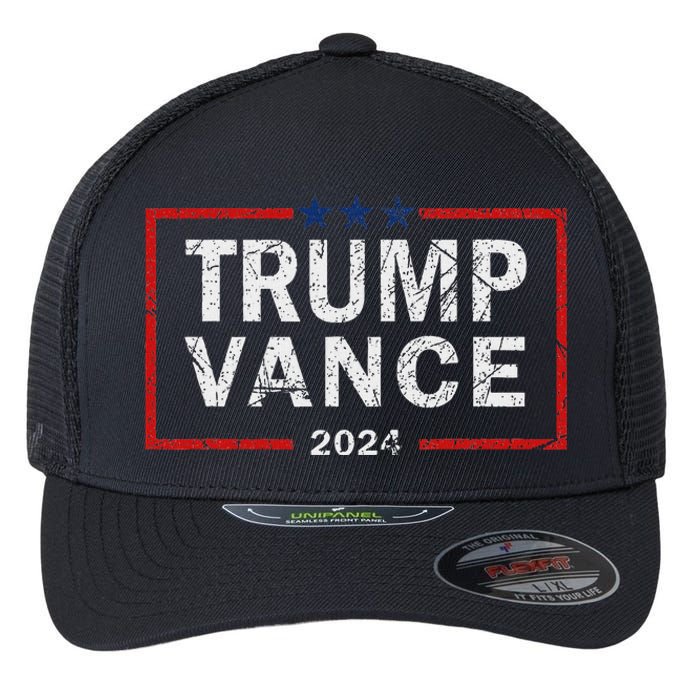 Trump Vance 2024 America Election Campaign Flexfit Unipanel Trucker Cap