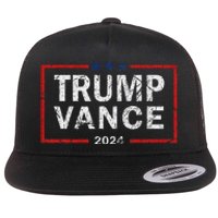 Trump Vance 2024 America Election Campaign Flat Bill Trucker Hat