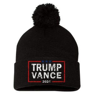 Trump Vance 2024 America Election Campaign Pom Pom 12in Knit Beanie