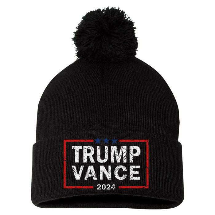 Trump Vance 2024 America Election Campaign Pom Pom 12in Knit Beanie