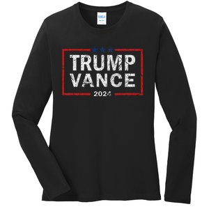 Trump Vance 2024 America Election Campaign Ladies Long Sleeve Shirt