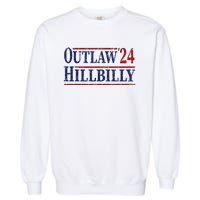 Trump Vance 2024 Outlaw Hillbilly Us Flag Vintage Garment-Dyed Sweatshirt