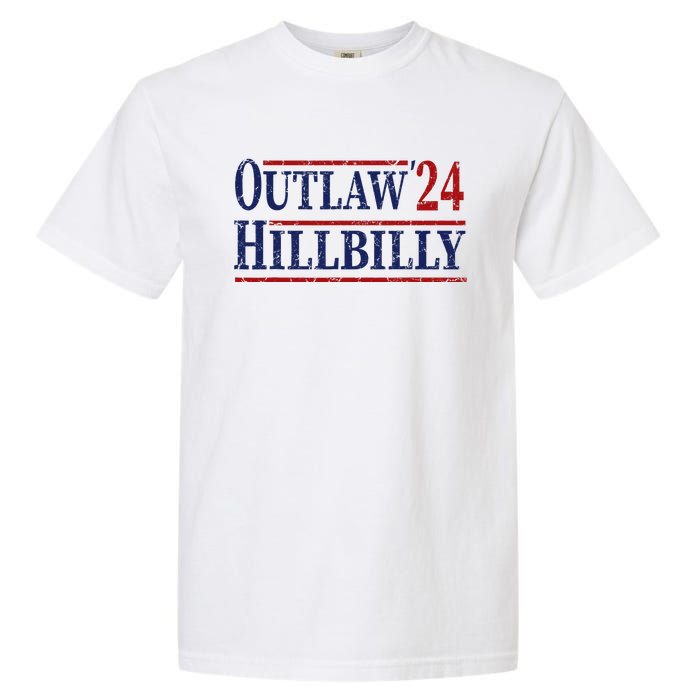 Trump Vance 2024 Outlaw Hillbilly Us Flag Vintage Garment-Dyed Heavyweight T-Shirt