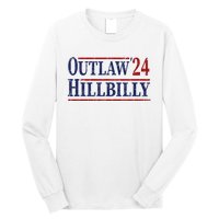 Trump Vance 2024 Outlaw Hillbilly Us Flag Vintage Long Sleeve Shirt