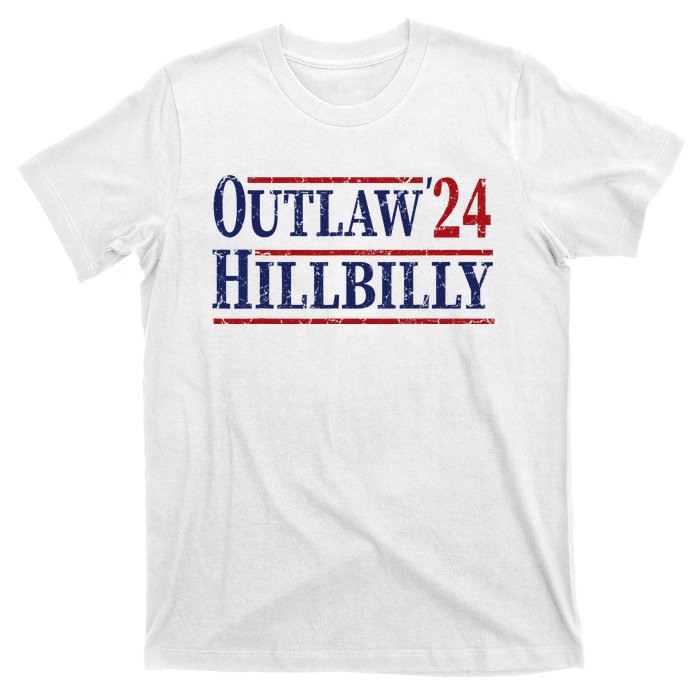 Trump Vance 2024 Outlaw Hillbilly Us Flag Vintage T-Shirt