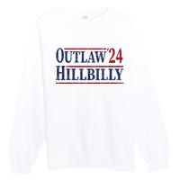 Trump Vance 2024 Outlaw Hillbilly Us Flag Vintage Premium Crewneck Sweatshirt