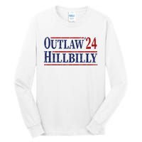 Trump Vance 2024 Outlaw Hillbilly Us Flag Vintage Tall Long Sleeve T-Shirt