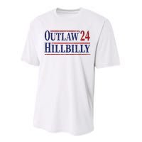 Trump Vance 2024 Outlaw Hillbilly Us Flag Vintage Performance Sprint T-Shirt