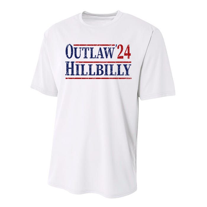 Trump Vance 2024 Outlaw Hillbilly Us Flag Vintage Performance Sprint T-Shirt