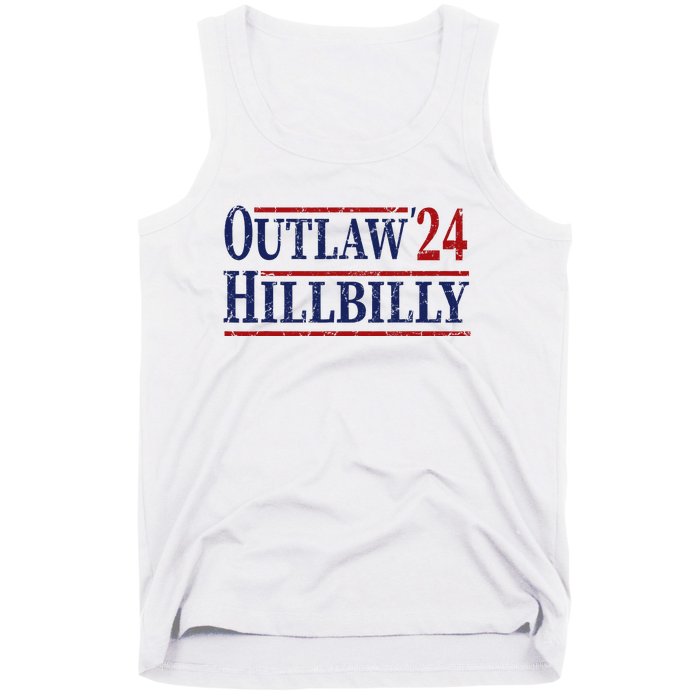 Trump Vance 2024 Outlaw Hillbilly Us Flag Vintage Tank Top