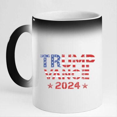 Trump Vance 2024 Vintage Patriotic 11oz Black Color Changing Mug