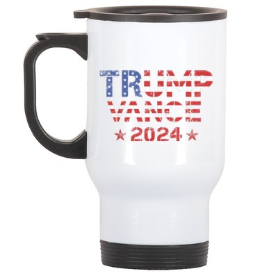 Trump Vance 2024 Vintage Patriotic Stainless Steel Travel Mug