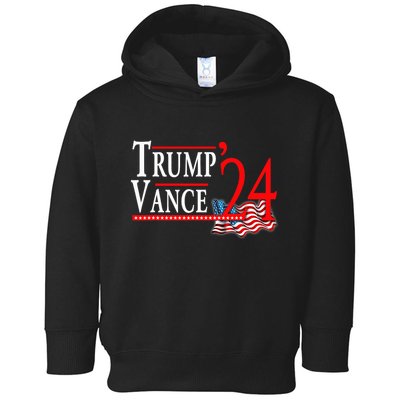 Trump Vance 2024 Donald Trump J.D. Vance For President Toddler Hoodie