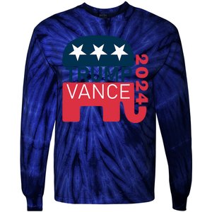 Trump Vance 2024 President Vote Usa Election Maga Tie-Dye Long Sleeve Shirt