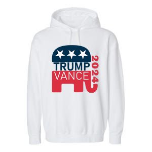 Trump Vance 2024 President Vote Usa Election Maga Garment-Dyed Fleece Hoodie