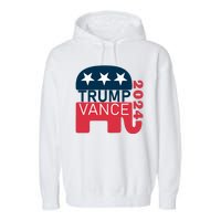 Trump Vance 2024 President Vote Usa Election Maga Garment-Dyed Fleece Hoodie