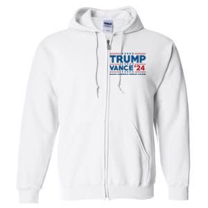 Trump Vance 2024 Make America Great Again Full Zip Hoodie