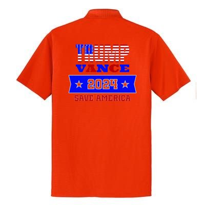 Trump Vance 2024 Front Pocket Print And Back Dry Zone Grid Polo