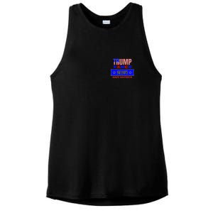 Trump Vance 2024 Front Pocket Print And Back Ladies PosiCharge Tri-Blend Wicking Tank