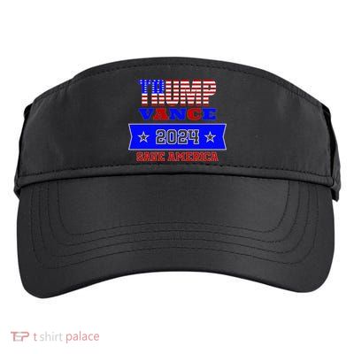 Trump Vance 2024 Front Pocket Print And Back Adult Drive Performance Visor