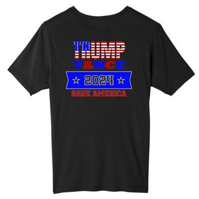 Trump Vance 2024 Front Pocket Print And Back Tall Fusion ChromaSoft Performance T-Shirt