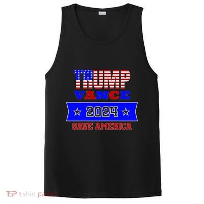 Trump Vance 2024 Front Pocket Print And Back PosiCharge Competitor Tank