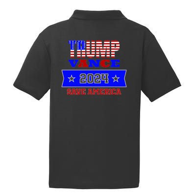 Trump Vance 2024 Front Pocket Print And Back PosiCharge RacerMesh Polo