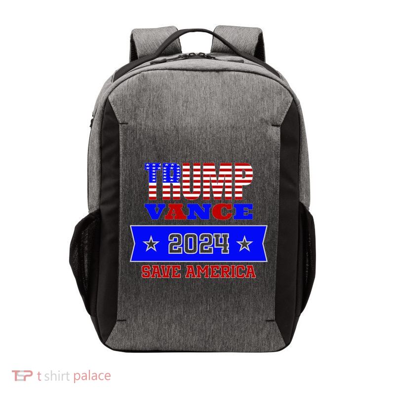 Trump Vance 2024 Front Pocket Print And Back Vector Backpack