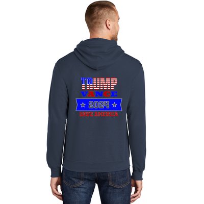 Trump Vance 2024 Front Pocket Print And Back Hoodie