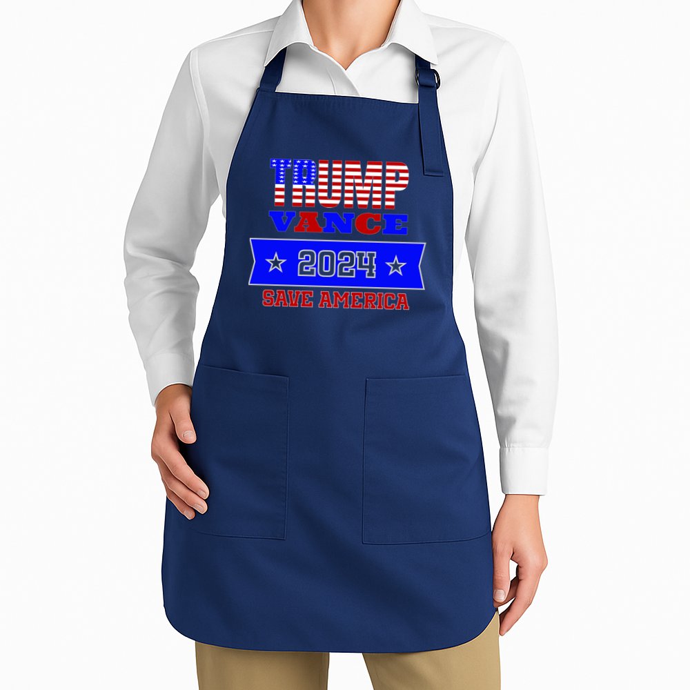 Trump Vance 2024 Front Pocket Print And Back Apron