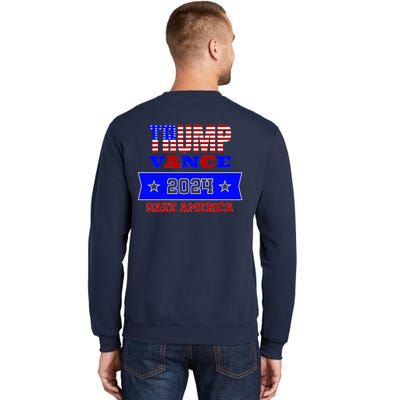 Trump Vance 2024 Front Pocket Print And Back Sweatshirt