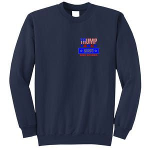 Trump Vance 2024 Front Pocket Print And Back Sweatshirt