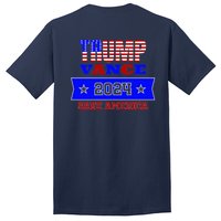 Trump Vance 2024 Front Pocket Print And Back Tall T-Shirt