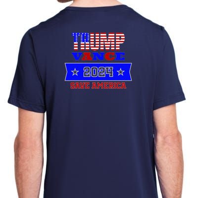 Trump Vance 2024 Front Pocket Print And Back Adult ChromaSoft Performance T-Shirt