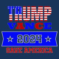 Trump Vance 2024 Front Pocket Print And Back Drawstring Bag