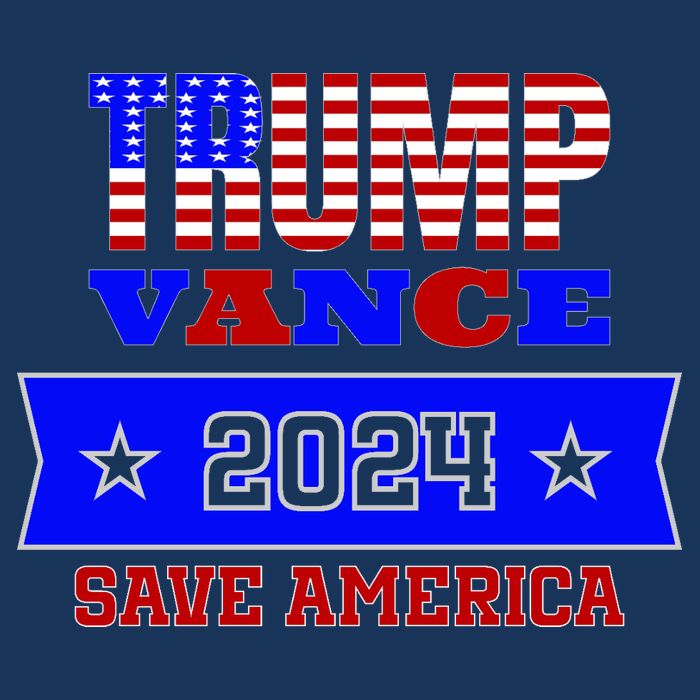 Trump Vance 2024 Front Pocket Print And Back Drawstring Bag