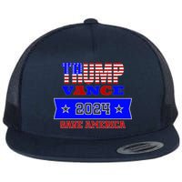 Trump Vance 2024 Front Pocket Print And Back Flatbill Hat