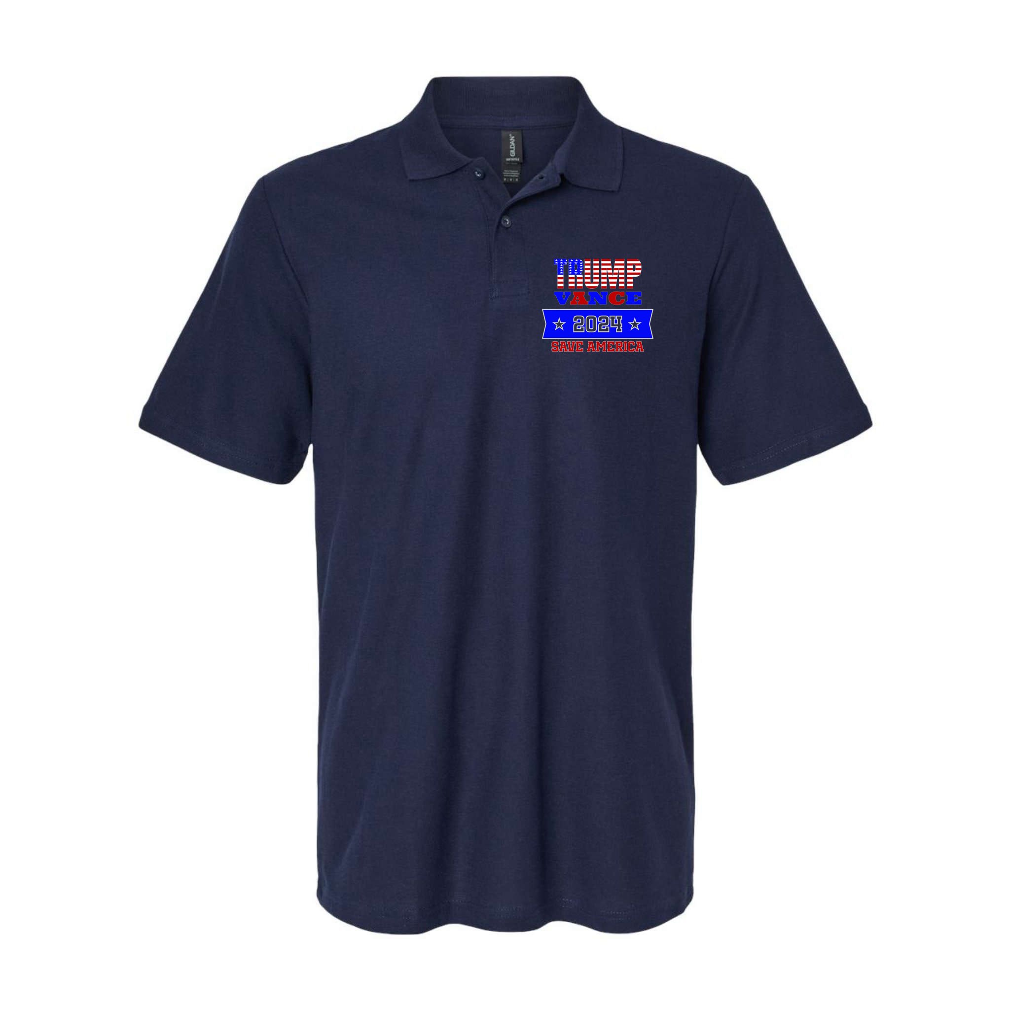 Trump Vance 2024 Front Pocket Print And Back Polo