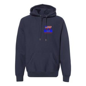 Trump Vance 2024 Front Pocket Print And Back Premium Hoodie