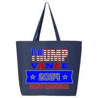 Trump Vance 2024 Front Pocket Print And Back 25L Jumbo Tote