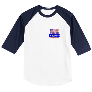 Trump Vance 2024 Front Pocket Print And Back Baseball Sleeve Shirt