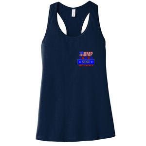 Trump Vance 2024 Front Pocket Print And Back Women's Racerback Tank